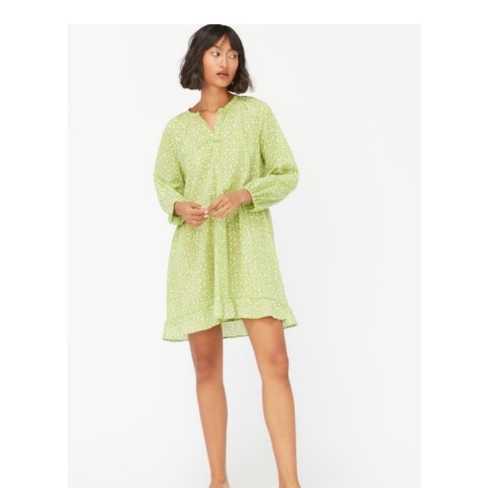 LACAUSA Green floral dress - M
